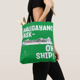 Maligayang Pask-OH SHIP! Grün/Silber Chrs. Kreuzfa Tasche