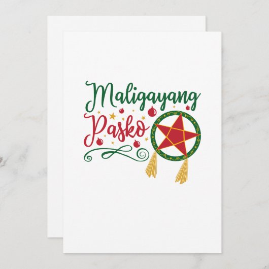 Maligayang Pasko Filipino Weihnachten Philippinen (Vorne/Hinten)