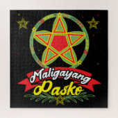 Maligayang Pasko Filipino Weihnachten Philippinen Puzzle (Vertikal)
