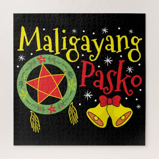Maligayang Pasko Filipino Weihnachten Philippinen Puzzle (Vertikal)