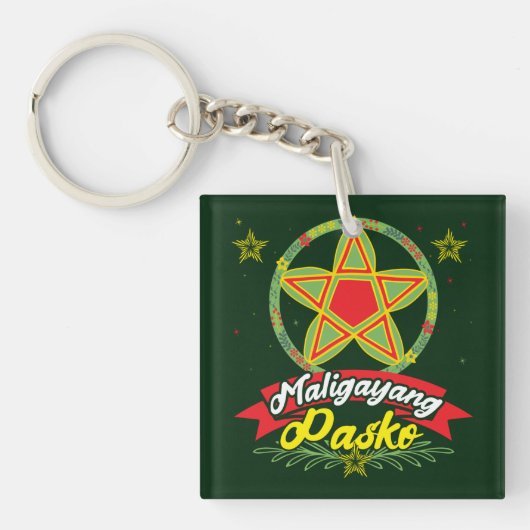 Maligayang Pasko Filipino Weihnachten Philippinen Schlüsselanhänger (Vorderseite)