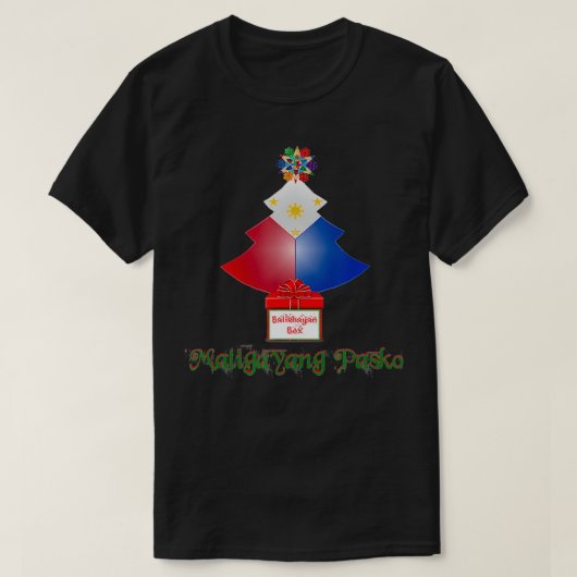 Maligayang Pasko Filipino Weihnachtsfeier T-Shirt (Design vorne)