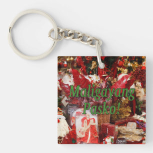 Maligayang Pasko! Frohe Weihnachten in Tagalog gf Schlüsselanhänger