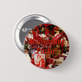 Maligayang Pasko! Frohe Weihnachten in Tagalog rf Button (Vorne & Hinten)