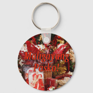 Maligayang Pasko! Frohe Weihnachten in Tagalog rf Schlüsselanhänger