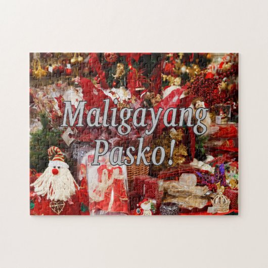 Maligayang Pasko! Frohe Weihnachten in Tagalog wf Puzzle (Horizontal)