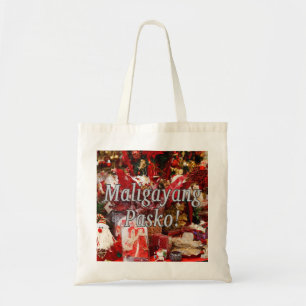 Maligayang Pasko! Frohe Weihnachten in Tagalog wf Tragetasche