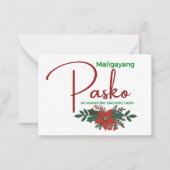 Maligayang Pasko/ Merry Christmas Greeting Card Mitteilungskarte (Vorderseite)