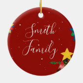 Maligayang Pasko Personalized Filipino Christmas Keramik Ornament (Hinten)