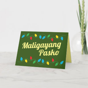 Maligayang Pasko   Philippinen - Weihnachtskarte Feiertagskarte