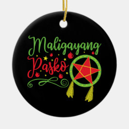 Maligayang Pasko Weihnachten Philippinen Keramik Ornament