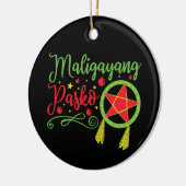 Maligayang Pasko Weihnachten Philippinen Keramik Ornament (Links)