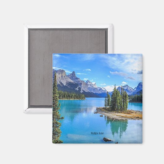 Maligne Lake, Alberta, Kanada Magnet (Vorderseite/Rückseite)