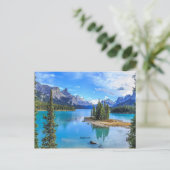 Maligne Lake, Alberta, Kanada Postkarte (Stehend Vorderseite)