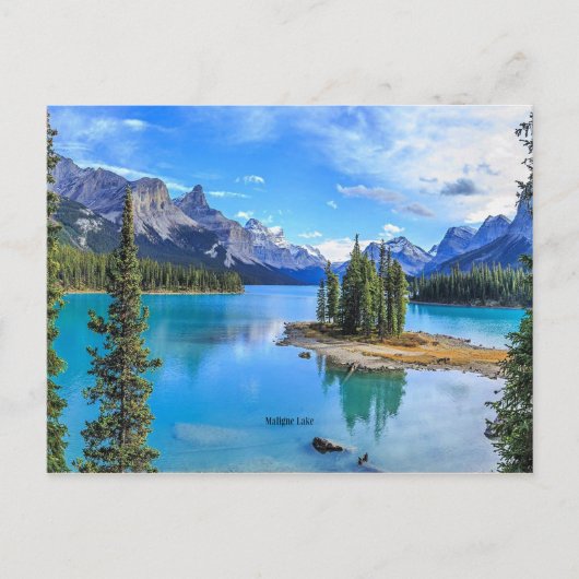 Maligne Lake, Alberta, Kanada Postkarte (Vorderseite)