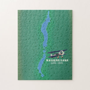 Maligne Lake Alberta Kanada Seemap Puzzle