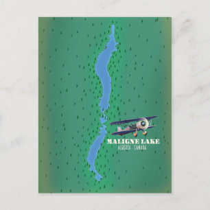 Maligne Lake Alberta Kanadische Seekarte Postkarte
