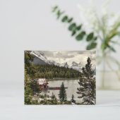 Maligne Lake Boat Shed Jasper Natn'l Park Postcard Postkarte (Stehend Vorderseite)