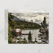 Maligne Lake Boat Shed Jasper Natn'l Park Postcard Postkarte (Vorne/Hinten)
