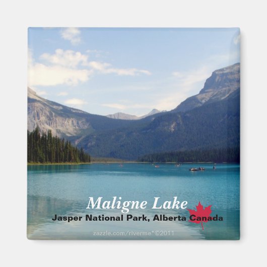Maligne Lake/Jasper National Park, Alberta Kanada Magnet (Vorne)