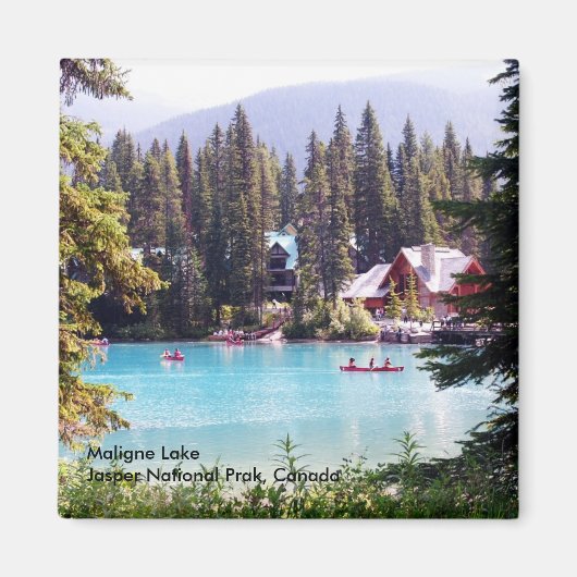 Maligne Lake/Jasper National Park, Kanada Magnet (Vorne)