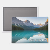 Maligne Lake Jasper National Park Kanada Magnet (Vorderseite/Rückseite)