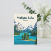 Maligne Lake Kanada Postkarte (Stehend Vorderseite)