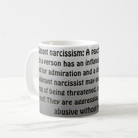 Maligner Narkismus Kaffeetasse (Vorderseite Links)