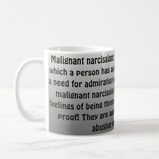Maligner Narkismus Kaffeetasse (Links)