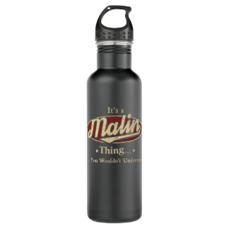 MALIN Name Wasser Flasche Geschenk Edelstahlflasche