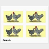 Maline Chickens Rechteckiger Aufkleber (Blatt)