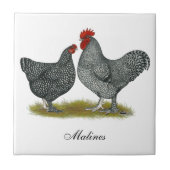 Maline Hühner Fliese (Vorderseite)