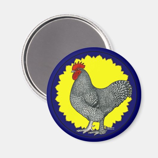 Maline Rooster Magnet (Vorderseite/Rückseite)