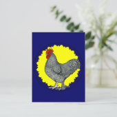 Maline Rooster Postkarte (Stehend Vorderseite)