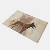 Malinois - belgischer Hirte - Mechelaar Fußmatte (Schrägansicht)
