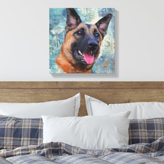 Malinois - belgischer Hirte - Mechelaar Leinwanddruck (Insitu (Schlafzimmer))