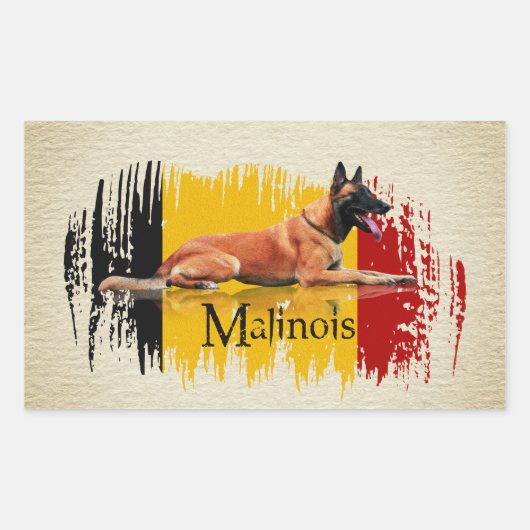 Malinois - Belgischer Hirte - Mechelaar - Maligato Rechteckiger Aufkleber (Vorderseite)
