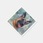Malinois - belgischer Hirte - Mechelaar Serviette (Ecke)