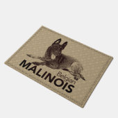 Malinois - belgischer Schäfer - Mechelaar Fußmatte (Schrägansicht)