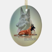 Malinois - belgischer Schäfer - Mechelaar - Keramik Ornament (Rechts)