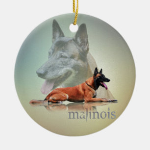 Malinois - belgischer Schäfer - Mechelaar - Keramik Ornament