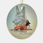 Malinois - belgischer Schäfer - Mechelaar - Keramik Ornament (Links)