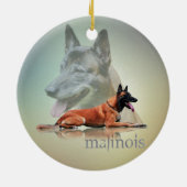 Malinois - belgischer Schäfer - Mechelaar - Keramik Ornament (Hinten)