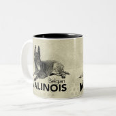 Malinois - belgischer Schäfer - Mechelaar - Zweifarbige Tasse (Vorderseite Links)
