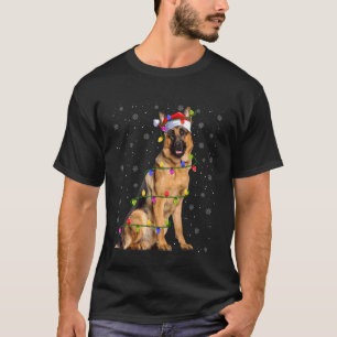 Malinois Belgischer Schäferhund Weihnachten Hausti T-Shirt