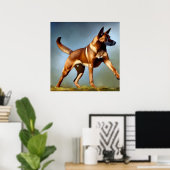 Malinois Belgium Shepherd Dog Poster (Heimbüro)
