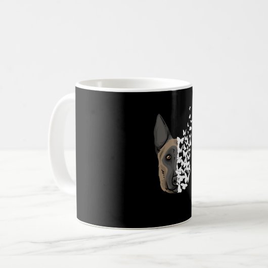 Malinois Dog Beglian Shepherd Dog Kaffeetasse (Vorderseite Links)