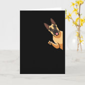 Malinois Dog Belgium Shepherd Dog Karte (Gelbe Blume)