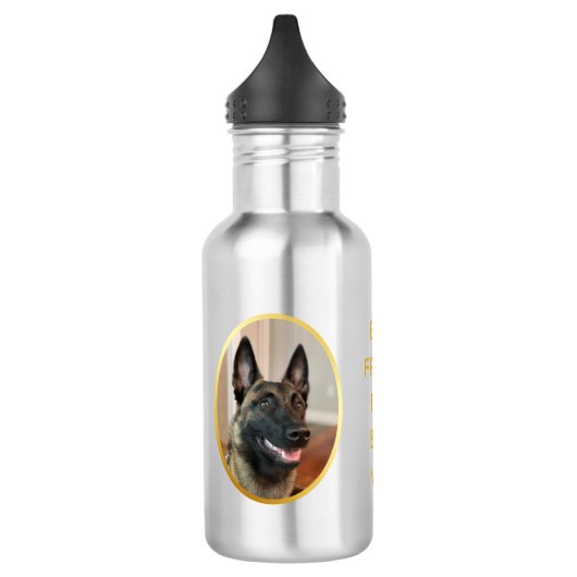 Malinois Dog Edelstahlflasche (Links)