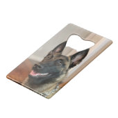 Malinois Dog Geldbeutel Flaschenöffner (Vorderseite Schrägansicht)